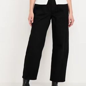 High-Waisted Barrel Ankle Jeans